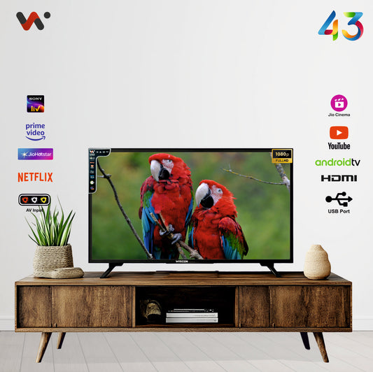 Wiscon WIL43FV1T7 43 inch Smart 1GB/8GB LED TV with Voice Remote