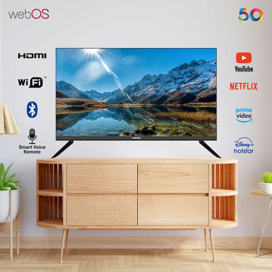 Wiscon 125.7 cm (50) Smart Frameless UHD 4K LED TV with Voice Remote (Web OS)