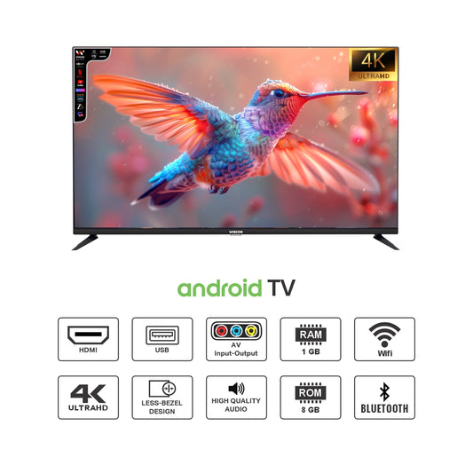 Wiscon WIL50FV 50 inch 1GB/8GB Smart LED Android TV with Voice Remote