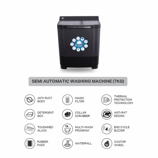 Wiscon WISA7017WS 7Kg Semi-Automatic Washing Machine