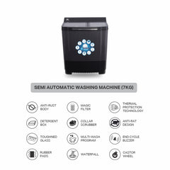 Wiscon WISA7017WS 7Kg Semi-Automatic Washing Machine