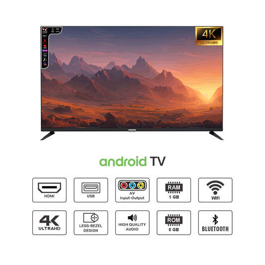Wiscon WIL55UV2V8 55 inch Smart 1.5GB/8GB LED TV with Voice Remote
