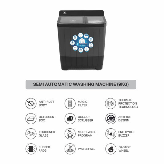 Wiscon WISA9024WS 9Kg Semi-Automatic Washing Machine