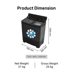 Wiscon WISA9024WS 9Kg Semi-Automatic Washing Machine