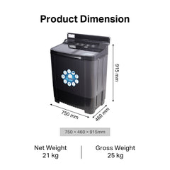 Wiscon WISA7017WS 7Kg Semi-Automatic Washing Machine