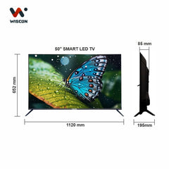 Wiscon 125.7 cm (50) Smart Frameless UHD 4K LED TV with Voice Remote (Web OS)
