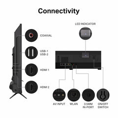 Wiscon WIL32HV1C7 32 inch Smart 512MB/4GB LED TV