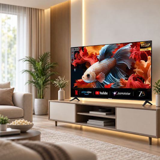 Wiscon 43 inch 1GB/8GB Android FHD Smart LED TV with Voice Remote (WIL43FV1T7)